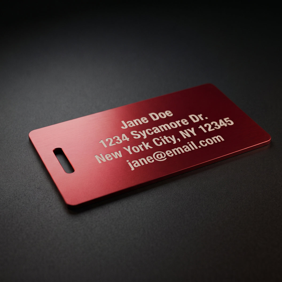Aluminum Luggage Tag – 2" Wide