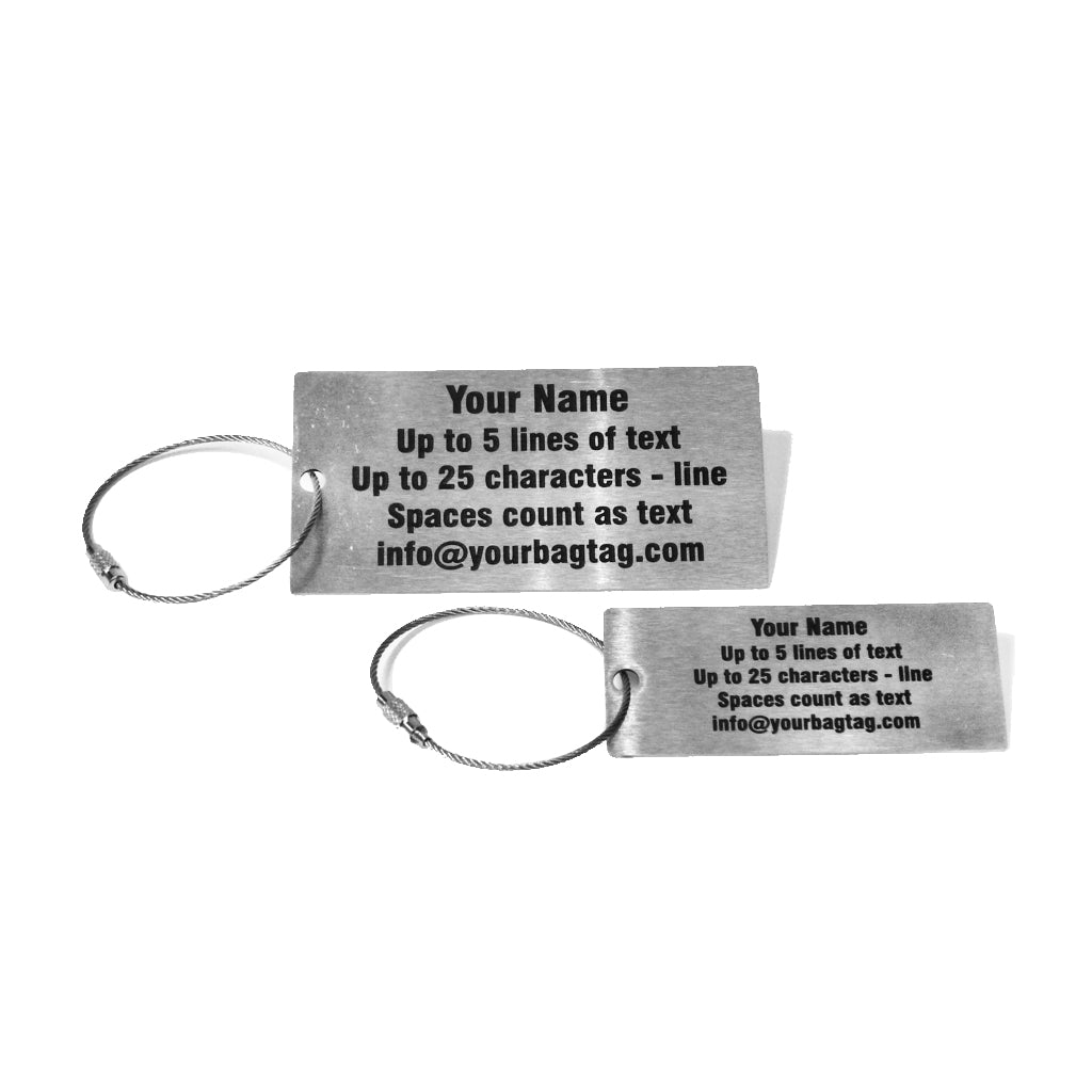 Stainless Steel Luggage Tag Combo Pack