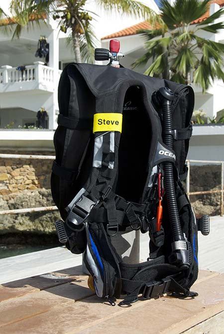 Yellow Custom Scuba BCD Name Tag