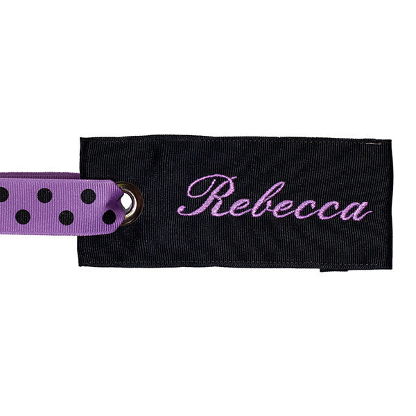 Black-Purple Custom Luggage Tag from YourBagTag