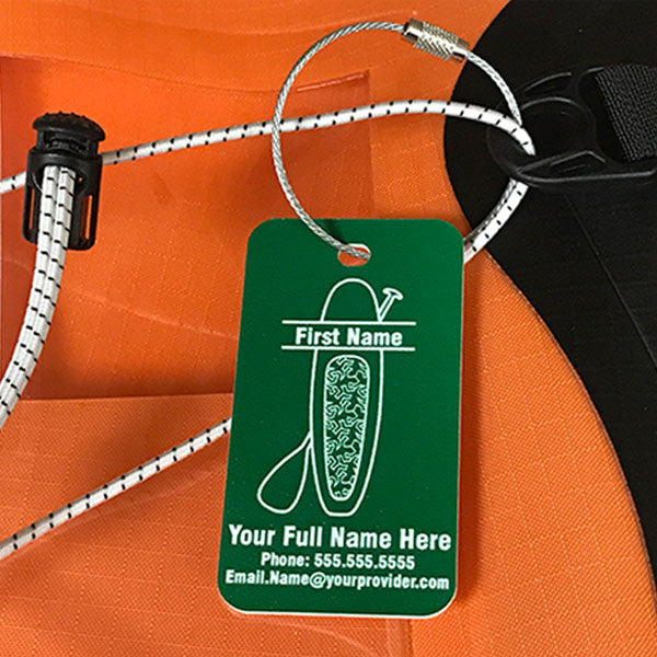 Custom Paddle Board Luggage Bag ID Name Tag