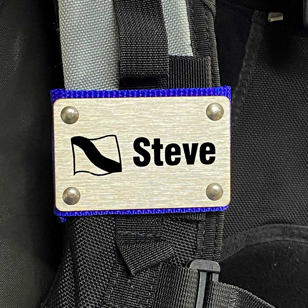 Scuba BC Name Tag - Stainless Steel Edition