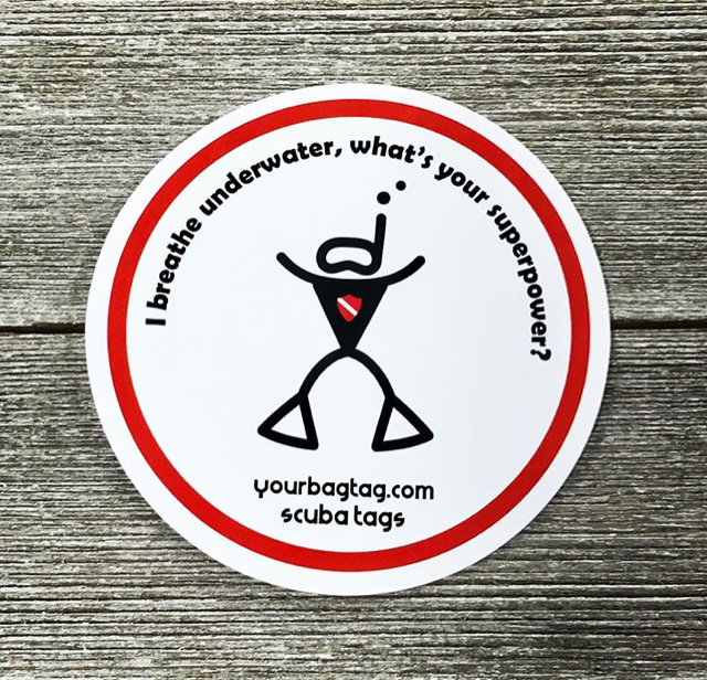 Scuba Superpower Sticker