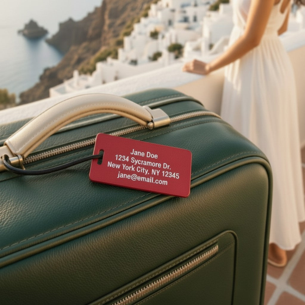 Aluminum Luggage Tag – 2" Wide