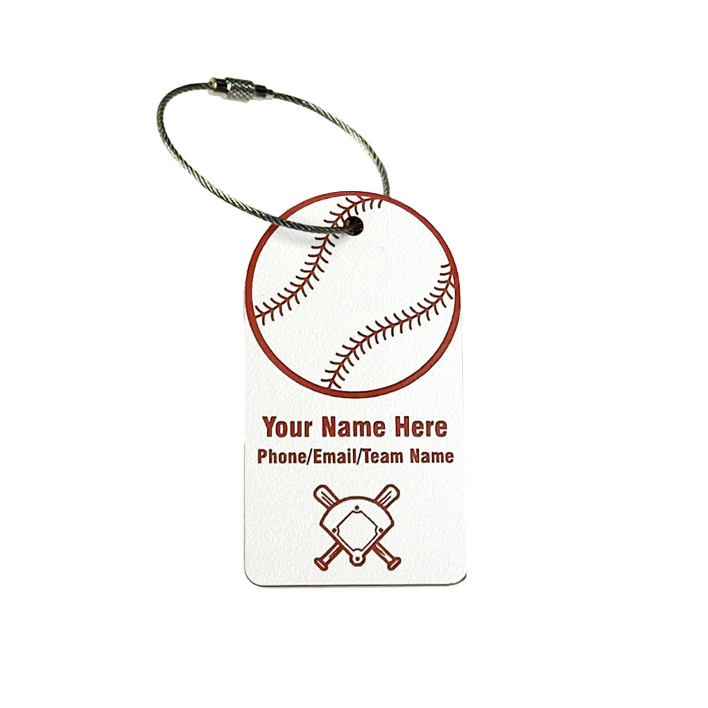 Personalized Baseball Gear Bag Name - ID Tag