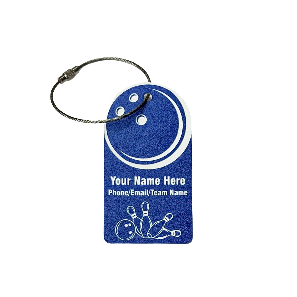 personalized bowling ball bag tag