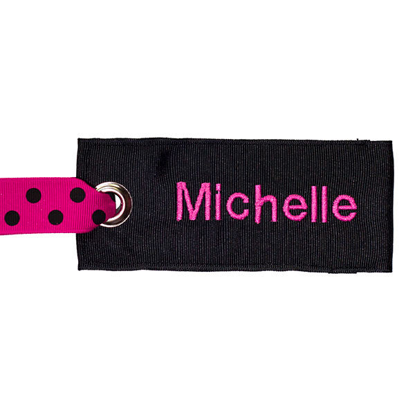 Black-Pink Custom Luggage Tag from YourBagTag
