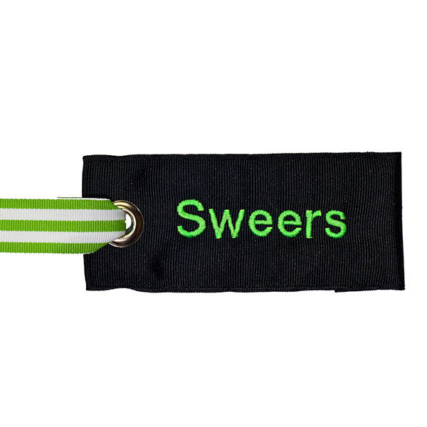 Black-Green Custom Luggage Tag from YourBagTag