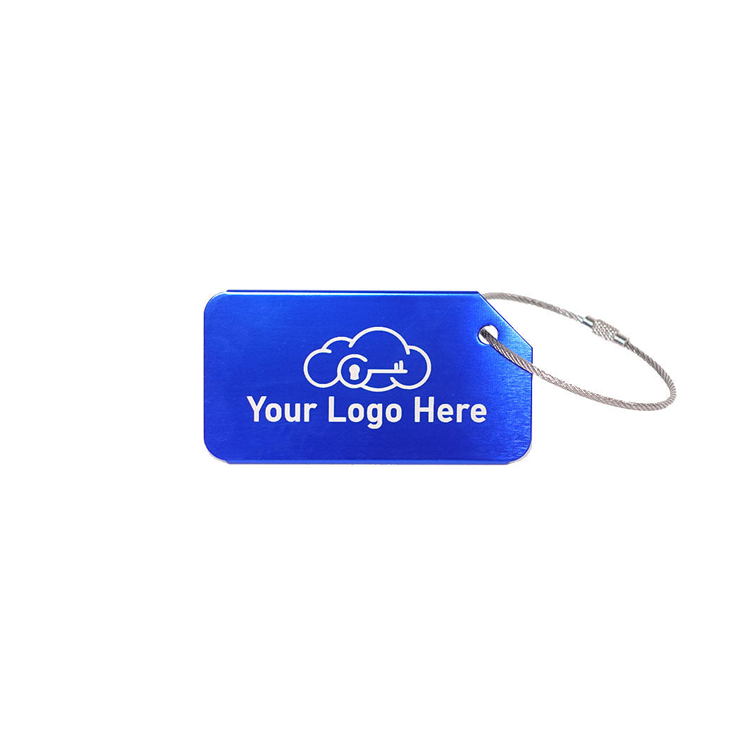 Aluminum Metal Notched Custom Engraved Luggage Tag