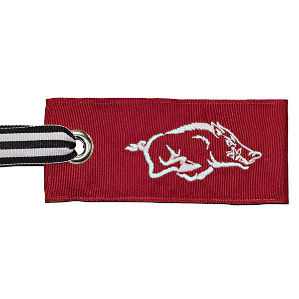 University of Arkansas Razorback luggage tag - college red