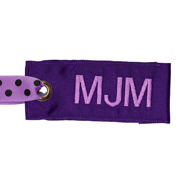 Purple Polka Dot Luggage Tag from YourBagTag