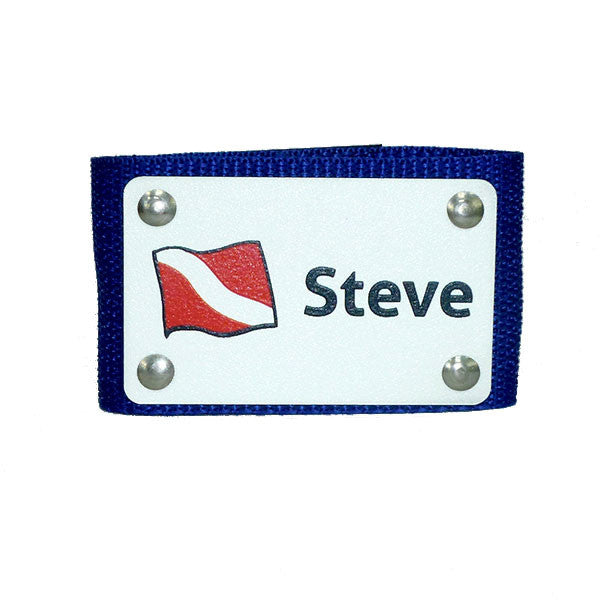 Dive Flag Full Color BC Name Tag - yourbagtag.com