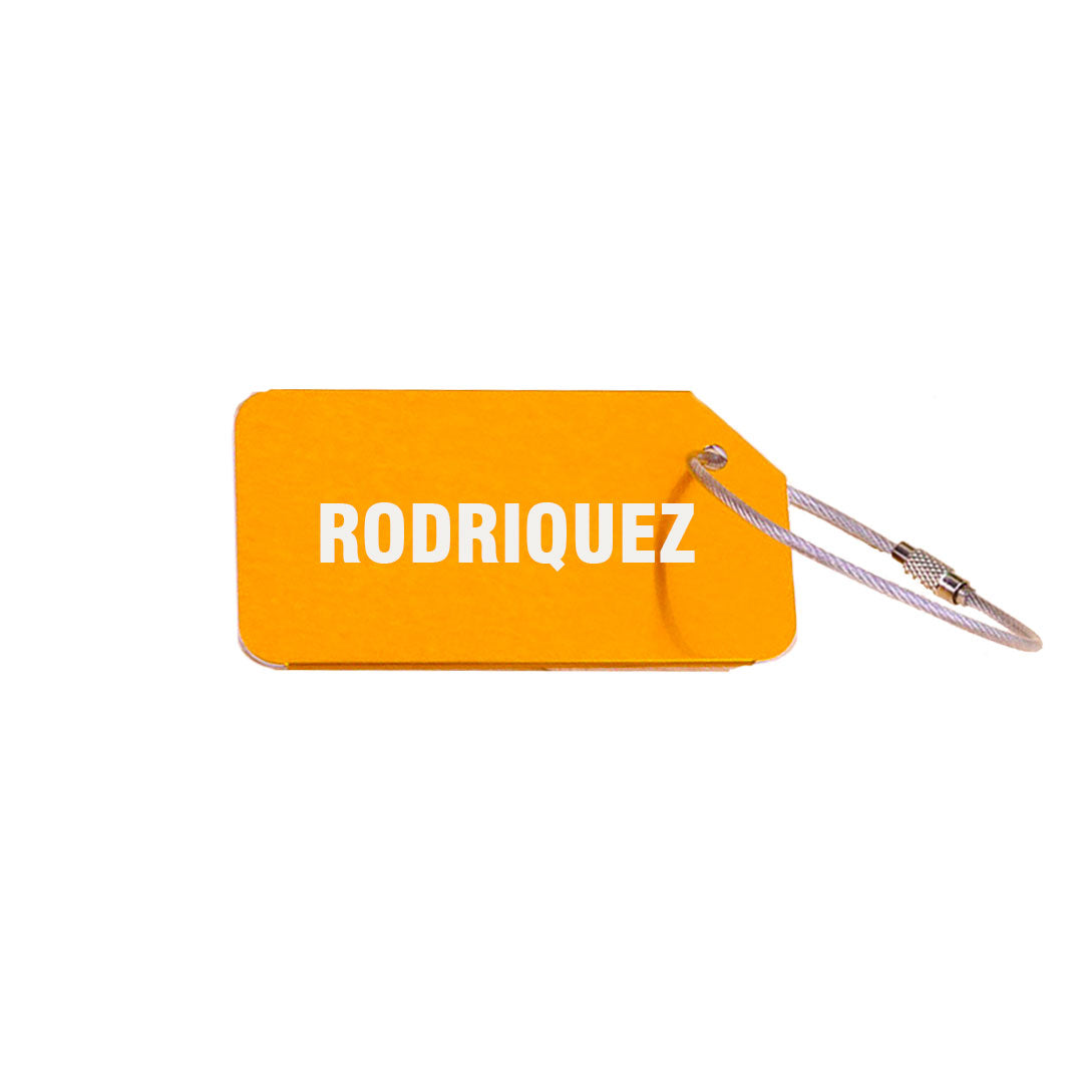 Aluminum Metal Notched Custom Engraved Luggage Tag