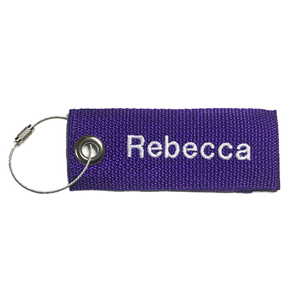 Purple Extreme Luggage Tag with White Lettering