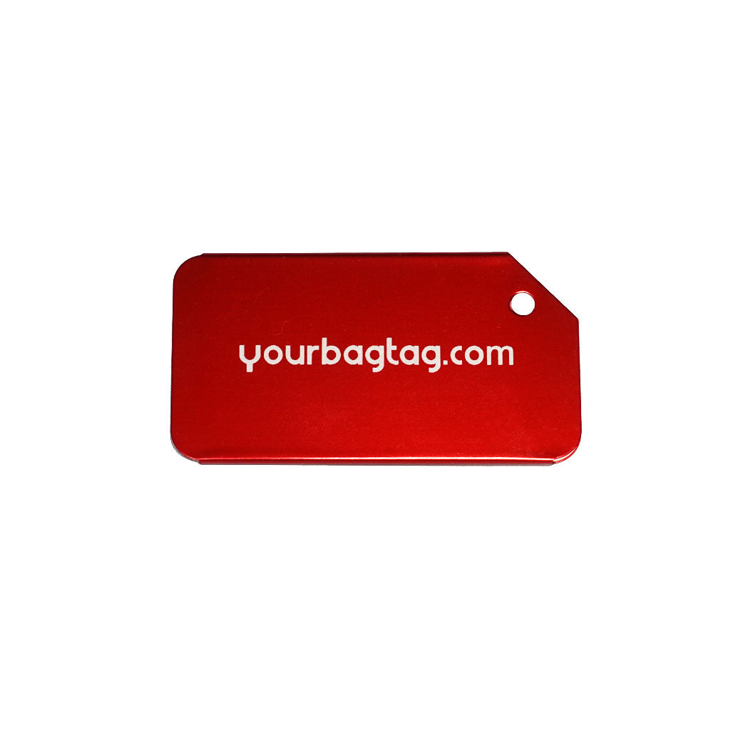 Aluminum Metal Notched Custom Engraved Luggage Tag