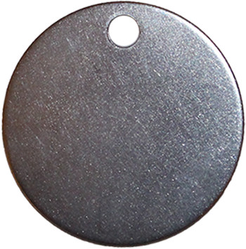 Stainless Steel Tag 1.5 inch Round - Laser Marked