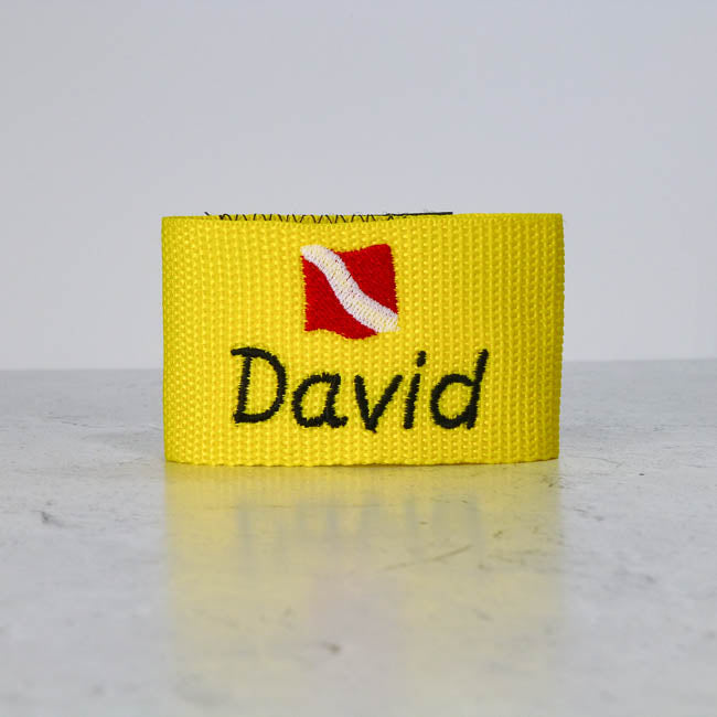 Personalized Embroidered Scuba Themed BCD Name Tag