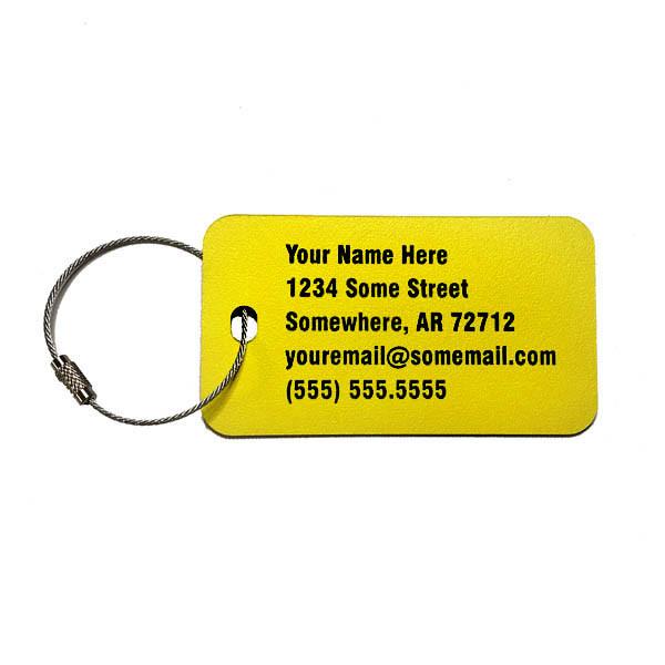 Personalized Laser-Engraved Plastic Luggage Tag - Standard Size