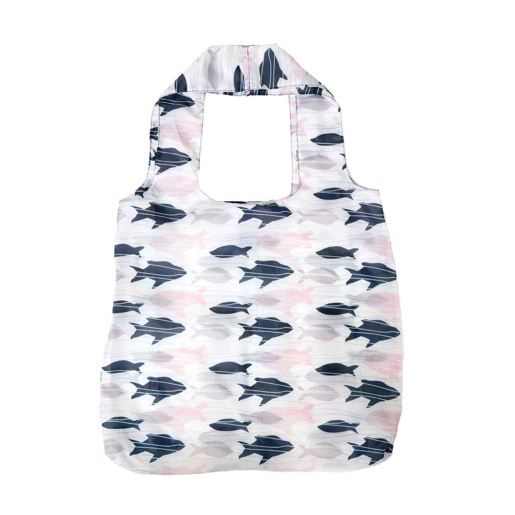 reusable shopping bag fish print