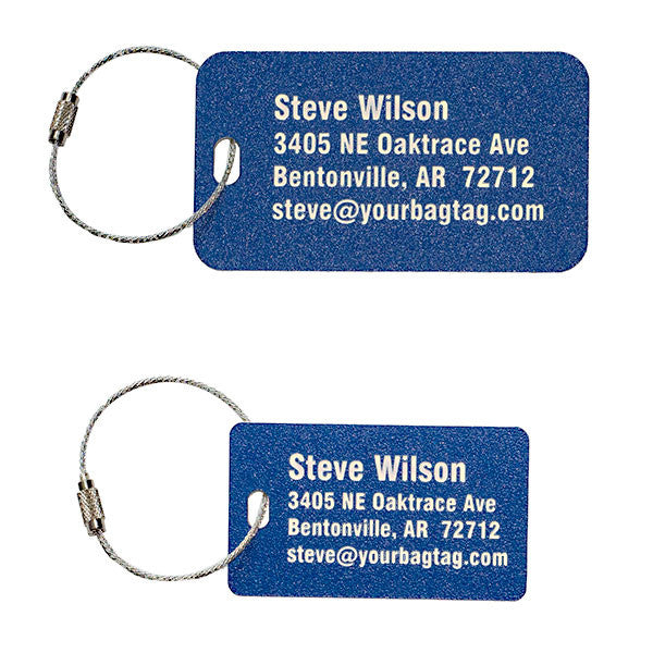 Combo Luggage Tag set includes 2 tags. Made in USA